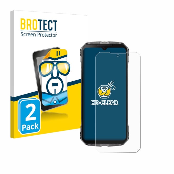 BROTECT - Screenprotector voor Doogee S Cyber - Folie Beschermfolie transparant 2 Stuks