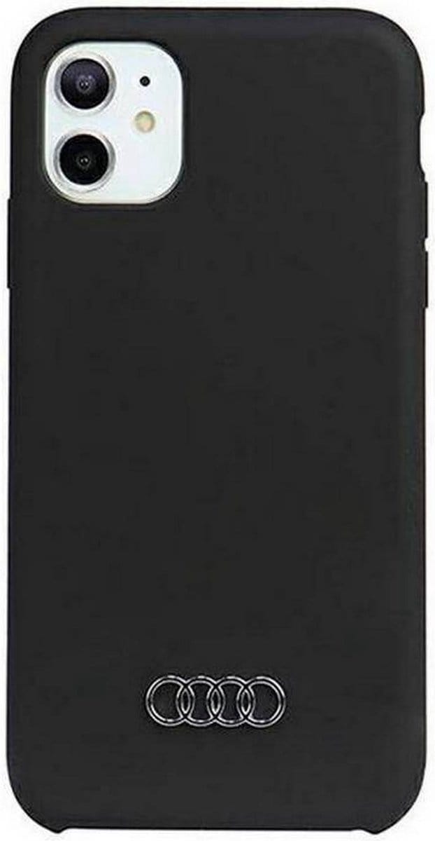 Audi Silicone Back Case - Geschikt voor Apple iPhone 11/XR (6.1") - Zwart