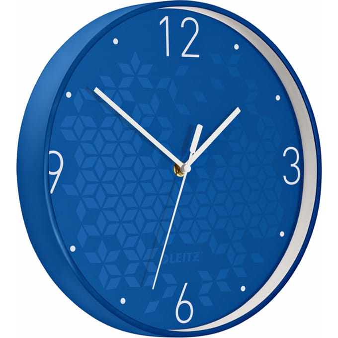 Leitz WOW Stille Wandklok Mordern - Blauw