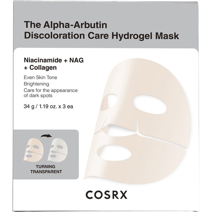 COSRX - The Alpha-Arbutin Discoloration Care Hydrogel Mask Set 34g x 3 sheets