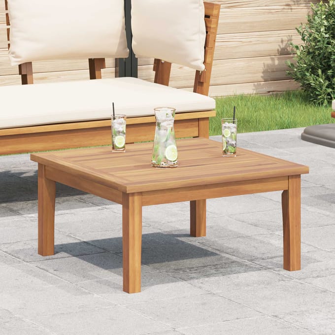 vidaXL - Tuin - Tafel - Bruin - Massief - teakhout