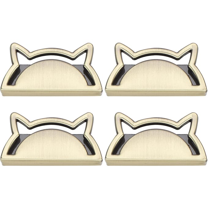 4 Set Metalen Decoratieve Gesp Katclip Stopper Lederwaren Bagage Jeans DIY AccessoiresBrons beige