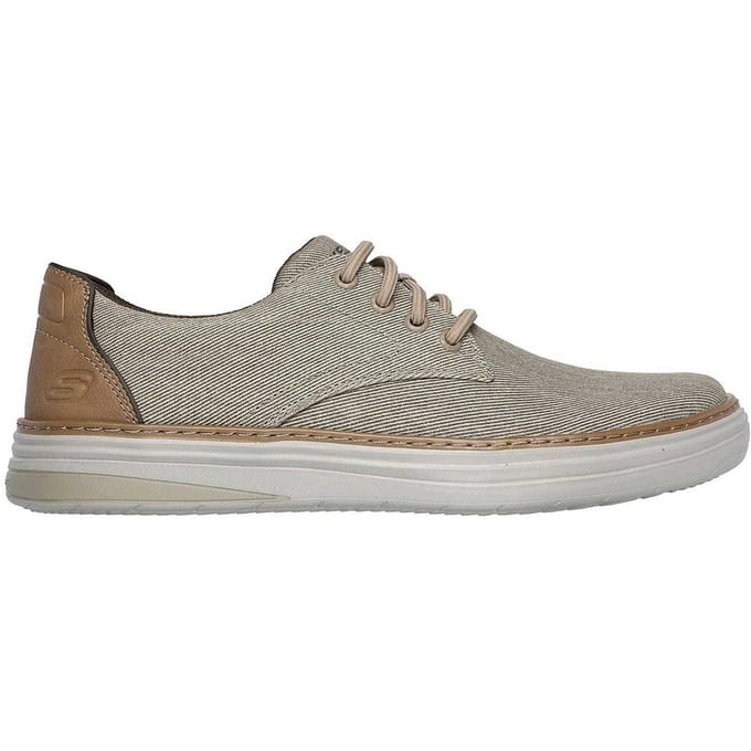 Skechers Heren Hyland Gestreepte Canvas Sneakers (Khaki)
