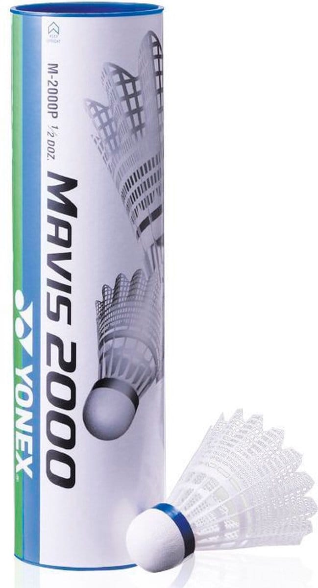 Yonex Badmintonshuttles Mavis 2000 Medium Wit 6 Stuks