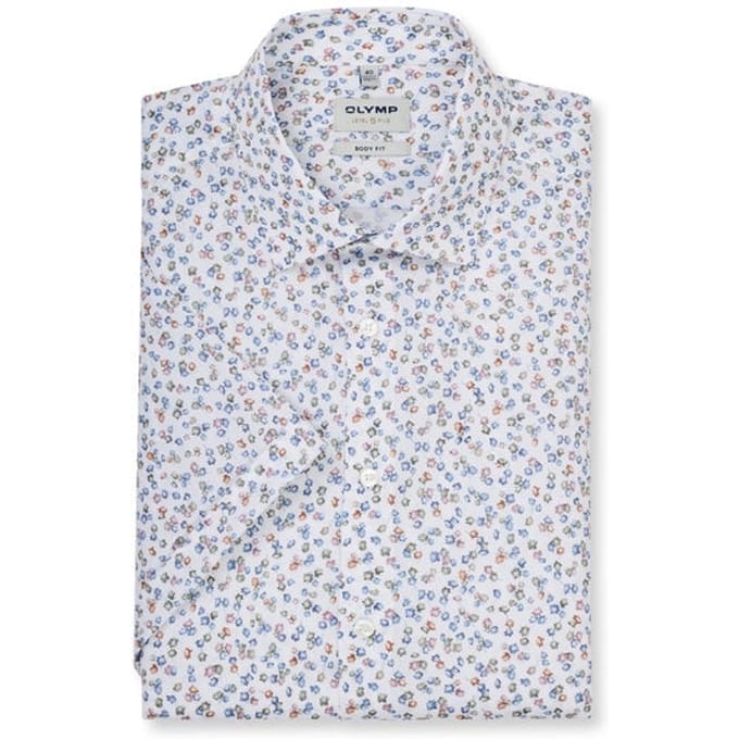 slim fit vrijetijdsoverhemd met florale all-over print