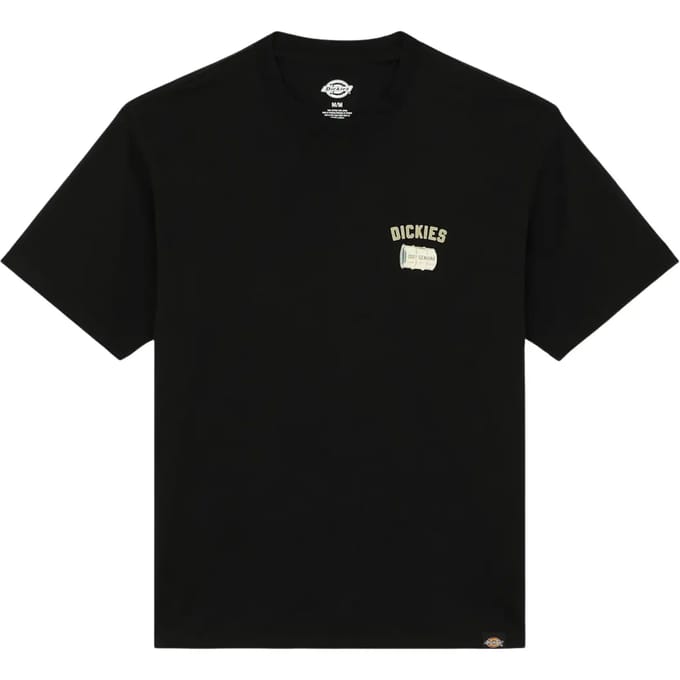 Short Sleeve Crew Neck Graphic Tee - Black T-Shirts
