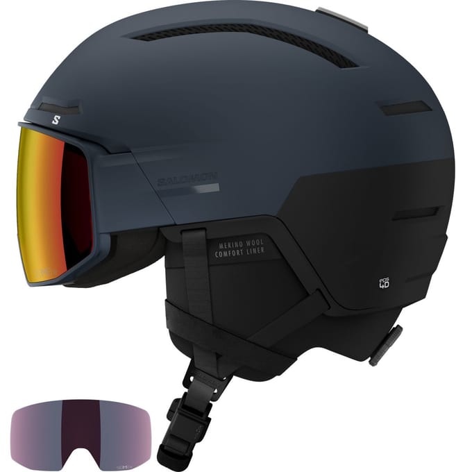 Salomon Driver Prime Sigma Plus, skihelm met vizier, donkerblauw