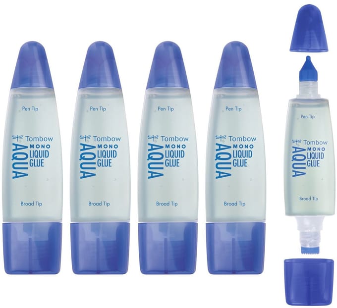 Tombow Liquid glue - Hobbylijm - Aqua lijm - Transparant - 50 ml - 5 stuks