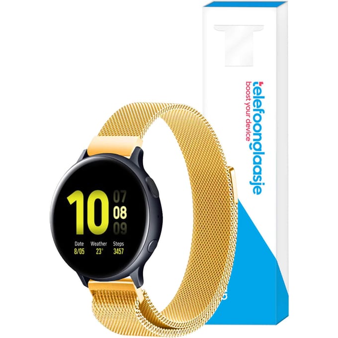 Milanees smartwatch bandje – Goud 20mm - Universeel