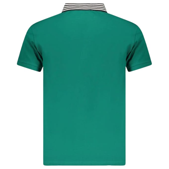 Cavalli Class Groen Ottanio Poloshirt Met Gestreepte Kraag