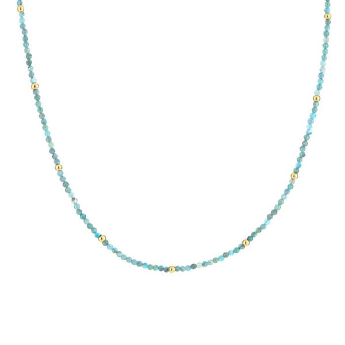 Bijoutheek Ketting natuur steen Blue