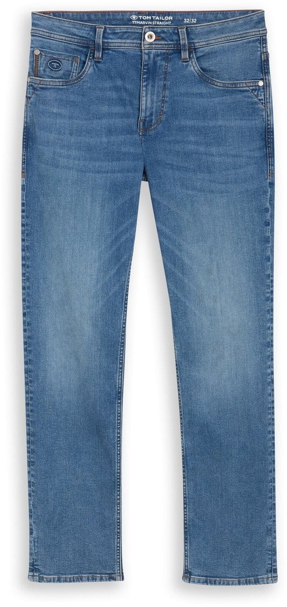 Tom Tailor - TTMARVIN STRAIGHT-jeans met superstretch - Maat 29/32 - mid stone bright blue denim