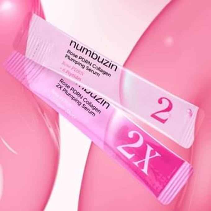 numbuzin - No.2 Rose PDRN Collagen Plumping Serum Duo Stick Set 1.2ml x 10 pcs