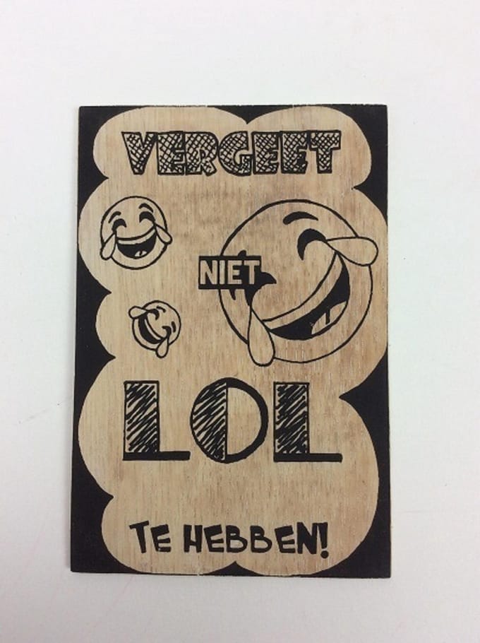 Postkaart Vergeet niet lol