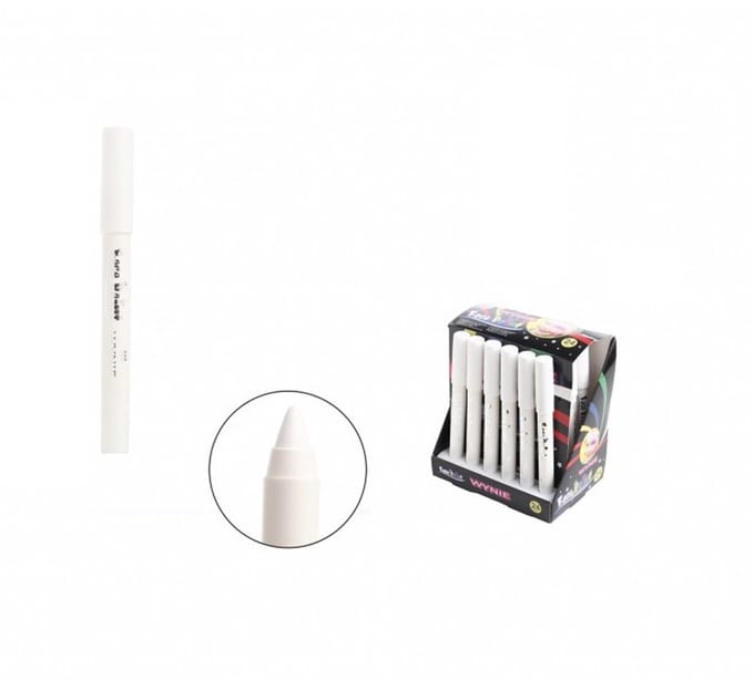 Wynie - Schminkstift / Make-up Stick / Face Paint voor gezicht en lichaam - Slijpbaar - Watervast - Wit - Nummer 005 - 1 stuks