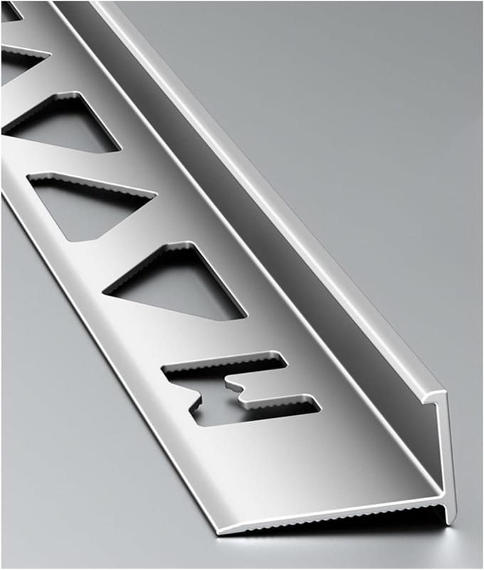 Tegellijsten 5-pack - Voegverbergers randprofiel - Rand afwerking - Aluminiumlegering - 10mm breed - Zilver