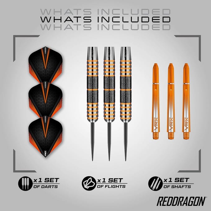 Tungsten Steeltip Darts Set (24-30g) Professioneel met Flights en Assen