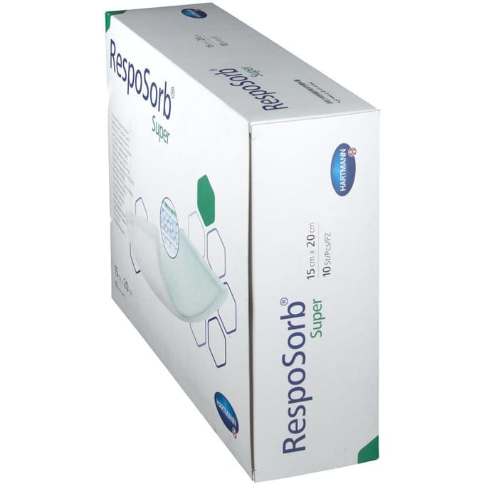 Hartmann RespoSorb Super Verband 15x20cm 6850224 10 Compressen
