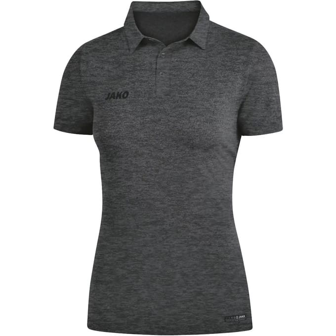 Jako Premium Basics Polo Dames - Antraciet Gemeleerd | Maat: 40