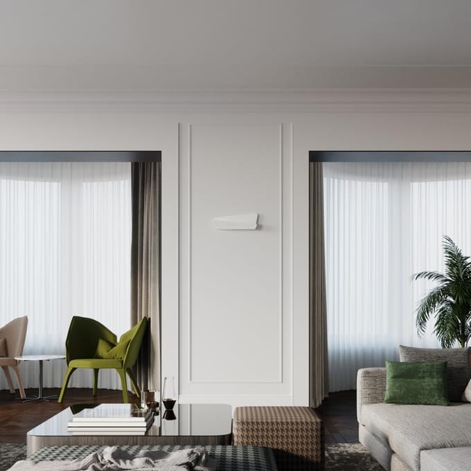 Wandlamp ALIZA met geometrisch geperforeerde kap - Sollux Lighting - IP20 - Wit staal/pvc behuizing - 40 x 6 x 15 cm - 2 x G9 LED, exclusief lichtbron - 2 x 8 W - Moderne wandlamp voor woonkamer, eetkamer en keuken
