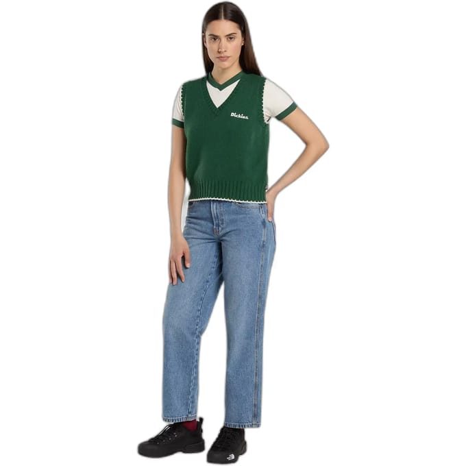 Dickies Slayden Ringer T-shirt Met Korte Mouwen Wit L Vrouw