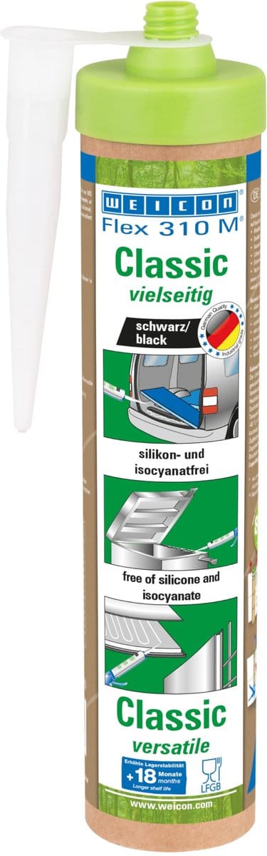 WEICON Green Tube Flex 310 M Classic – MS-polymeerkit zwart 310 ml