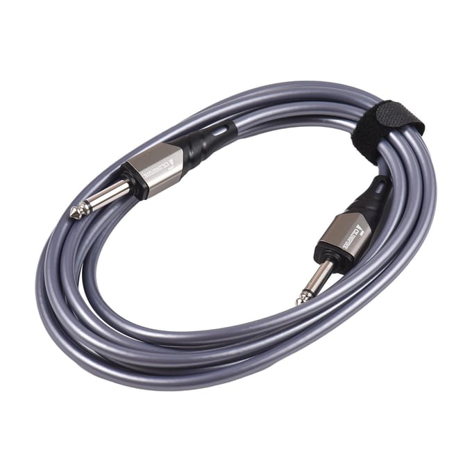 1/4 inch audio-instrumentkabel 3 meter ruisonderdrukking dubbele rechte interface 6,35 mm mono waterdicht zilver