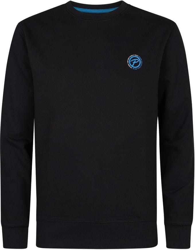 Petrol Industries - Heren Logo-print Sweater Durango - Zwart - Maat M