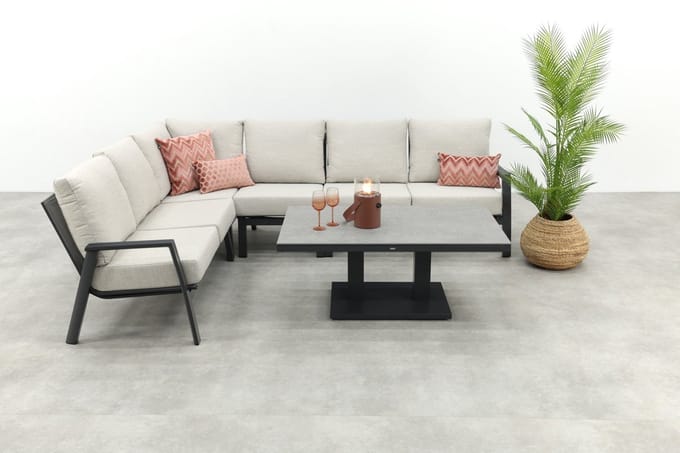 Lagos/Milford loungeset - met verstelbare tafel - links & rechts