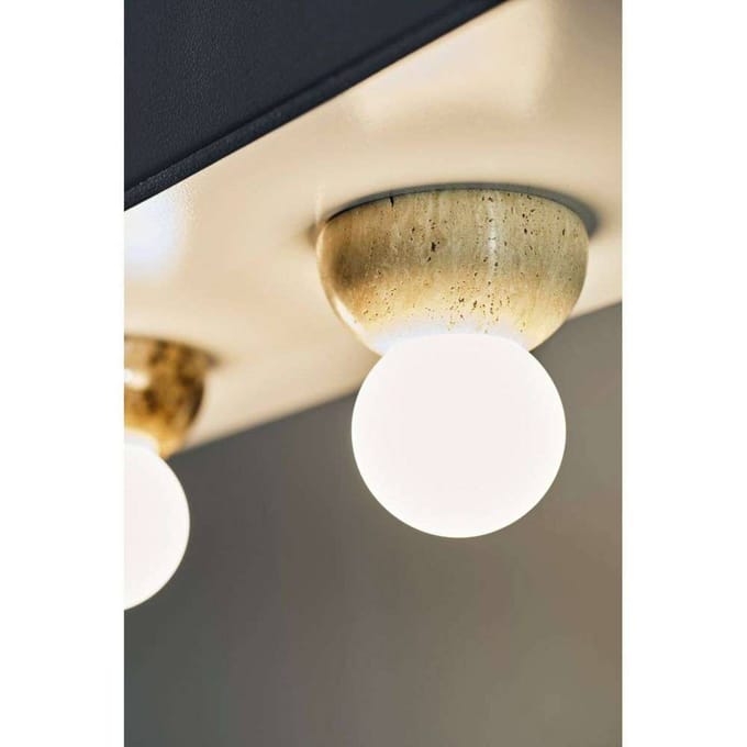 Globen Lighting Torrano 13 Wand-/ Plafondlamp Beige Travertin