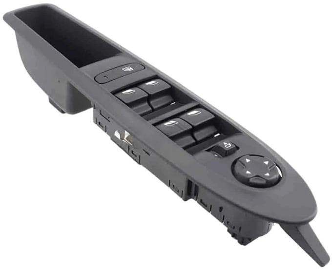 Raamhef Bedieningsknop - Raamschakelaar - Auto Interieur - Met Vouwen - 1 cm - Zwart