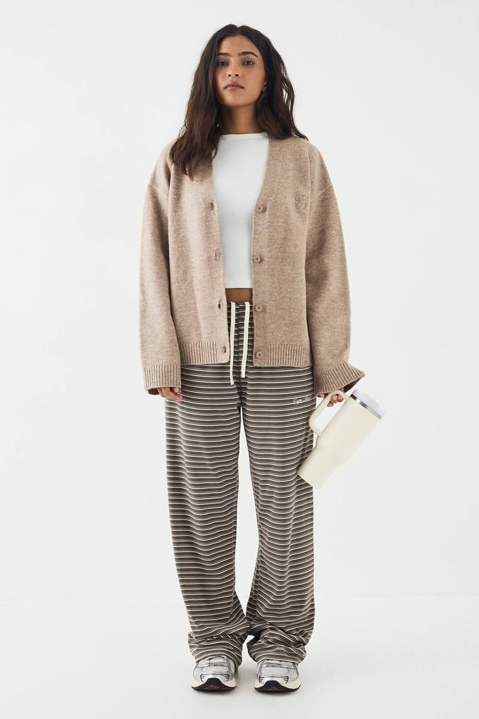 Dames DSGN Studio Slouchy Gebreid Vest | Taupe | Maat: 2XL