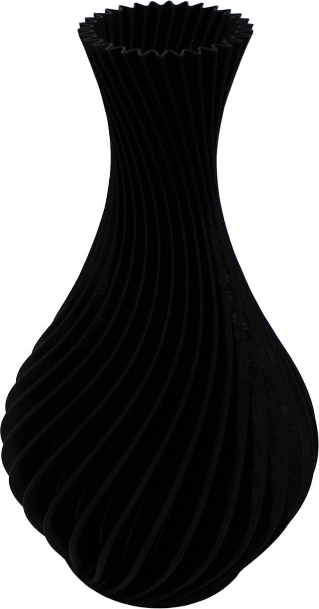 Rome Vaas Zwart | 32cm | Woonaccessoires | Home Deco | Binnen Decoratie - Professionele 3D Print