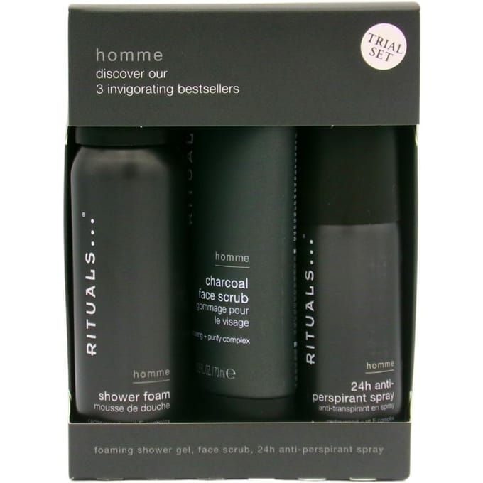 Rituals Homme Coffret Homme Mousse de Douche 50 + Déodorant 50 + Gommage Visage 70 (8719134185249)