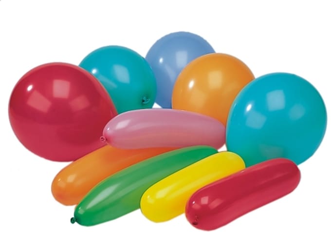 10 Ballonnen assorti kleuren verschillende vormen
