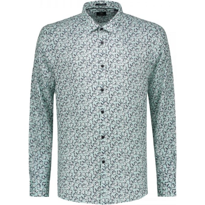 Dstrezzed Overhemd Print Bloemen Lagoon Green (303234 - 521)