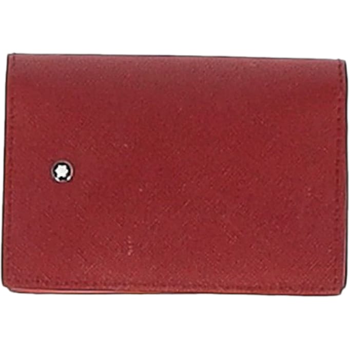 Montblanc Flap Cardhouder in Rood Kalfsleer