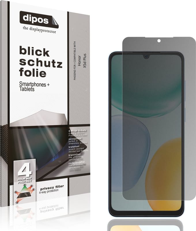 dipos – Matte Privacy Screenprotector geschikt voor Honor X5d Plus | Anti-Spy Beschermfolie
