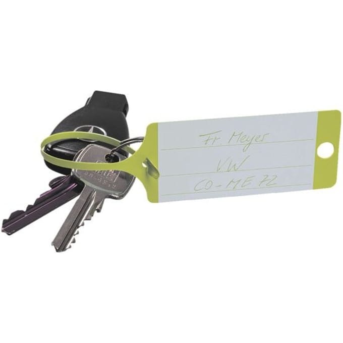 5x pak met 100 PP-sleutelhangers - neutrale uitvoering