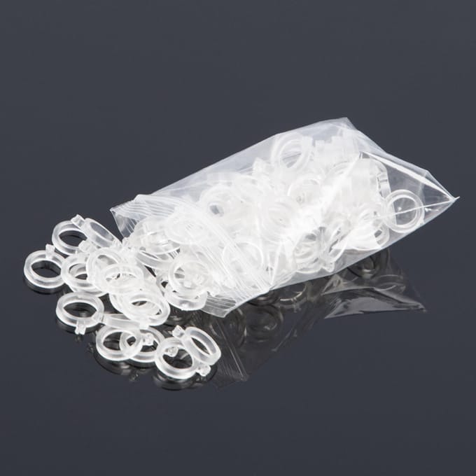 100 Stuks Vispellet Elastiekjes voor Lokaas Elastisch Transparante Lokaas Elastiekjes voor Karpervissen white