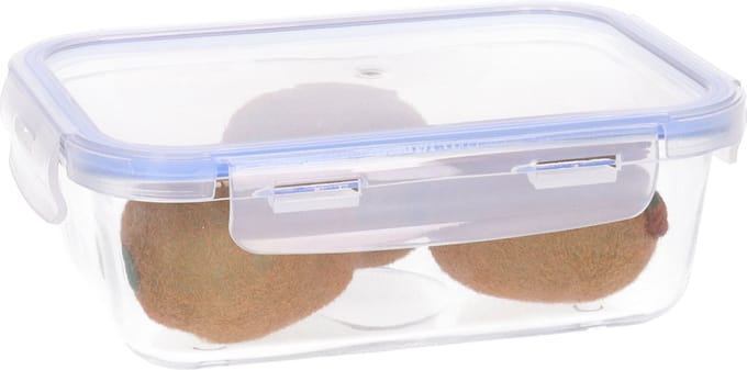 CM Vershoudbakje/lunchbox - luchtdicht - met clips - glas - 19 x 14 x 6 cm - 800 ml