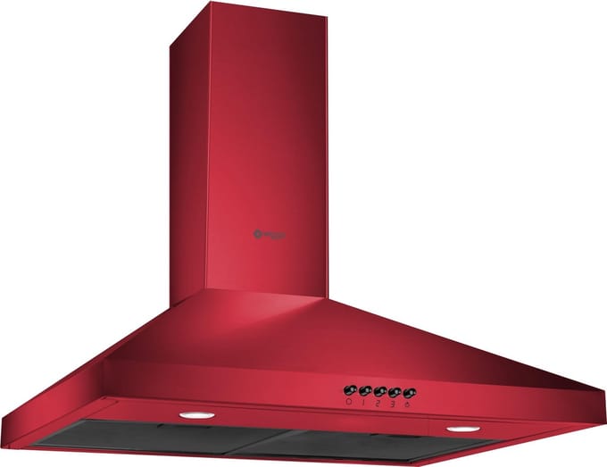 Wiggo WE-E543R(RB) - Wandschouw Afzuigkap - 50 cm - Rood