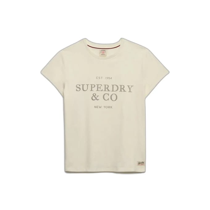 Dames-T-shirt Superdry Luxe Casual Classic