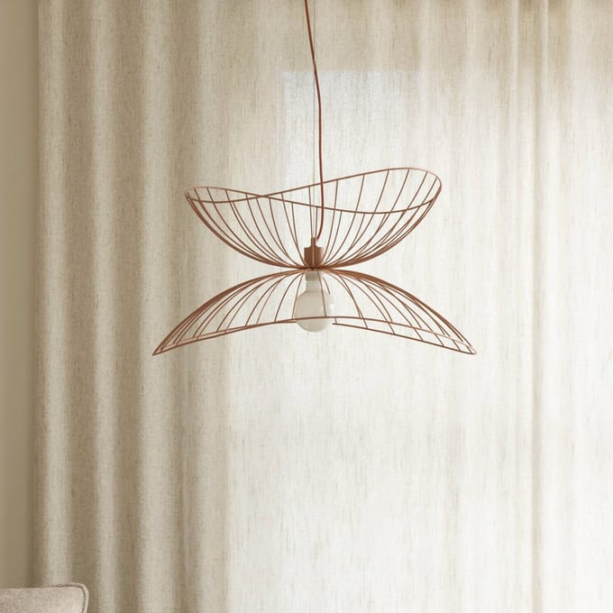 Globen Lighting hanglamp RAY, roze, Ø 70 cm, metaal