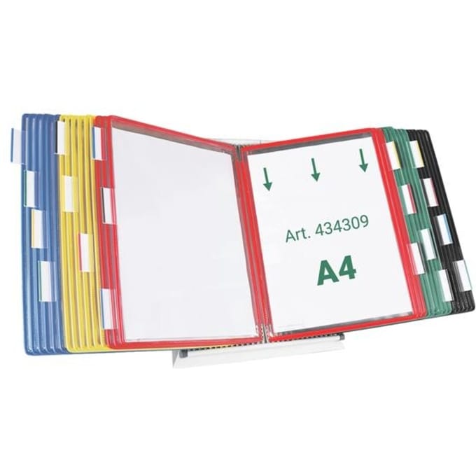 Zichtpanelensysteem bureau Tarifold metaal A4 met 30-tassen assorti