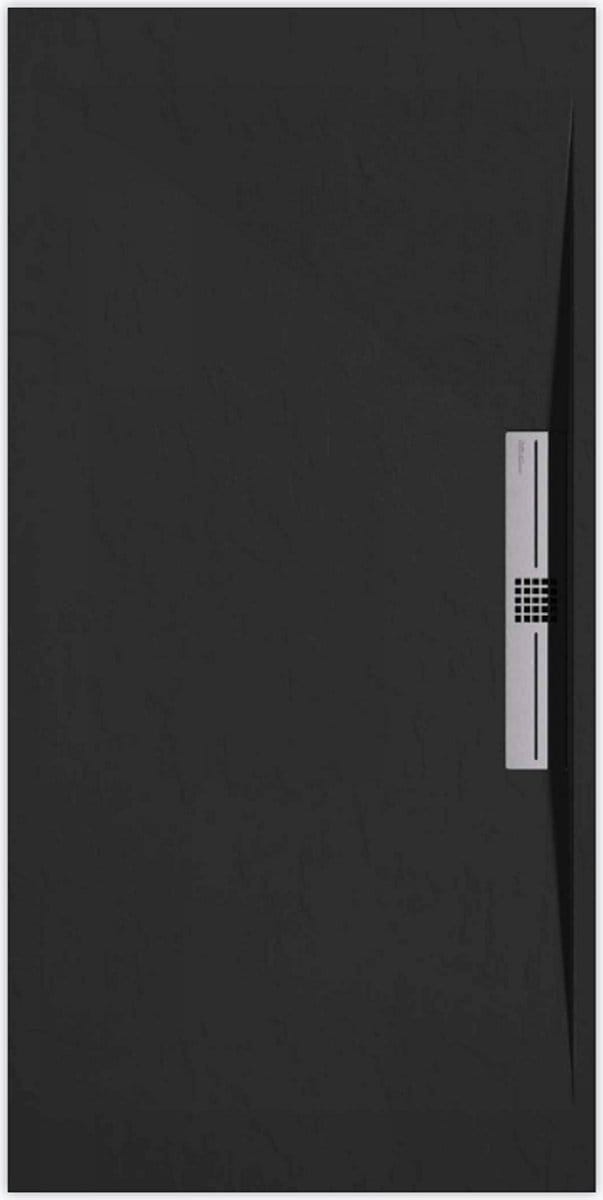 Sanifun douchebak Stone Side Black Slate 1000 x 700 S