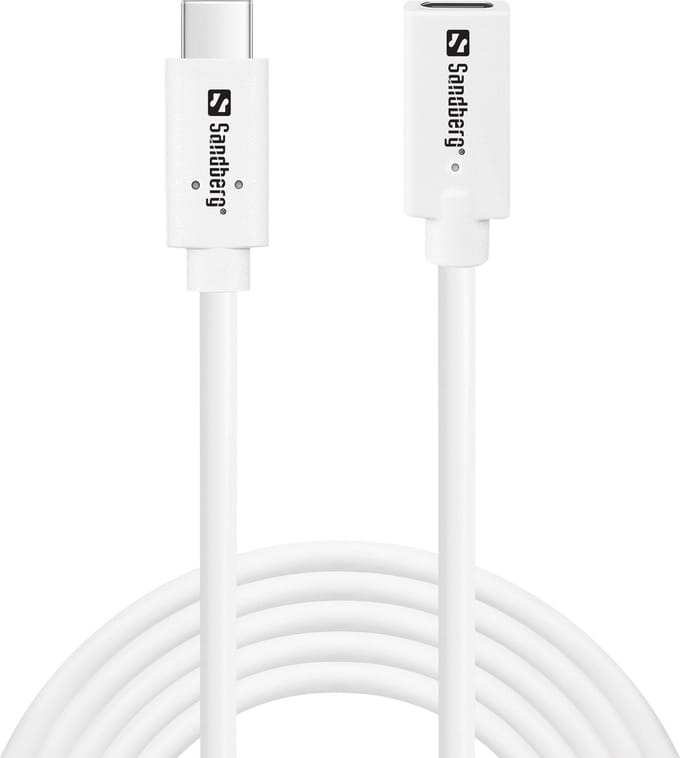 Sandberg - 136-55 - USB-kabel - USB 3.2 Gen 2 (3.1 Gen 2) - 2 m - USB C - Wit