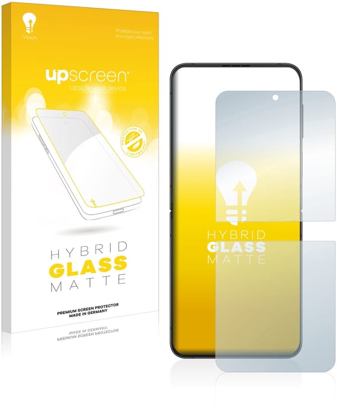 upscreen - Screenprotector voor Samsung Galaxy Z Flip 4 - Folie Beschermfolie Beschermglas matte