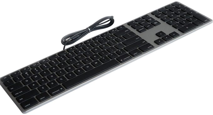 Matias FK318B Wired Aluminium Keyboard for Mac Toetsenbord USB QWERTY, US-Engels, Mac Space grijs