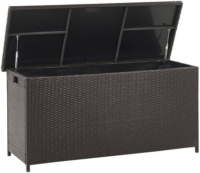 MODENA - Kussenbox - Donkerbruin - 126 cm - PE rotan